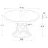 Irene - Round Glass Top Dining Table - White And Chrome