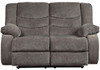 SARGE Gray 63" Wide Reclining Loveseat