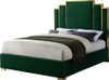 BILBAO Green & Gold Velvet Bed