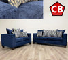 BAYRON Blue Sofa & Loveseat