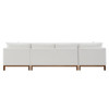 Valiant - Sectional Sofa With 4 Pillows - Ivory Chenille