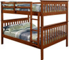 DERIK Medium Brown Full Platform Bunk Bed