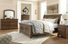 BELTON Light Brown Sleigh Bed