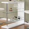 SKYLINE White 48" Wide Bar Table with Storage