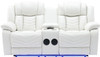 VIVO White 3 Piece Livingroom with Bluetooth Speakers & LED Lighting