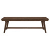 Reynolds - Rectangular Trestle Base Dining Bench - Brown Oak