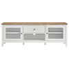 Angela - 2-Door Wooden 67" TV Stand - Brown And White