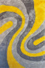 GURKAN Yellow Multi 5' x 8' Shaggy 3D Area Rug