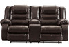 HOLTEN Brown 80" Wide Reclining Loveseat