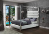 BRUNA Black Leatherette & Acrylic Canopy Bed