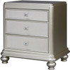 ELENA Silver 26" Wide Luxury Night Stand