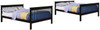 STRIPES Black Full over Full Platform Bunkbed