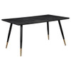 Zetta - Rectangular Dining Table - Black And Gold