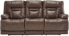 WESLEY Top Grain Leather Reclining  Sofa with Adjustable Lumbar and Headrests