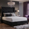 ELEINA Black Velvet 72" Height Bed