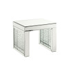 Nysa - 16" Accent Table - Mirrored & Faux Crystals Inlay
