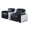 Misezon - Power Motion Recliner - Black Top Grain Leather & Aluminum
