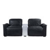 Misezon - Power Motion Recliner - Black Top Grain Leather & Aluminum