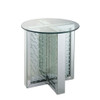 Nysa - 23" End Table - Mirrored & Faux Crystals