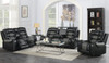 MORRISTON Black & Gray Reclining Sofa, Loveseat & Chair