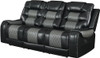 MORRISTON Black & Gray Reclining Sofa, Loveseat & Chair