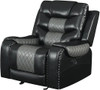 MORRISTON Black & Gray Reclining Sofa, Loveseat & Chair