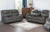 BOLDER Gray Reclining Sofa & Loveseat with Wireless Charging