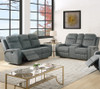 STRIKEOUT Gray Reclining Sofa, Loveseat & Recliner