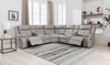 OMEGA Light Gray 110" Wide Reclining Sectional