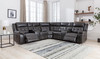 OMEGA Dark Gray 110" Wide Reclining Sectional