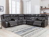 OMEGA Dark Gray 110" Wide Reclining Sectional