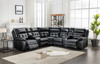 OMEGA Black 110" Wide Reclining Sectional