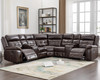 OMEGA Chocolate 110" Wide Reclining Sectional