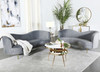 HEIMER Gray Velvet & Gold 3 Piece Living Room Set
