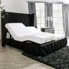 PUREZA Black Velvet Wingback Bed