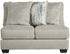 MARISSA Beige Gray 161" Wide Sectional with Ottoman