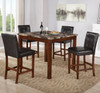 ROSWELL Brown 5 Piece Counter Height Set