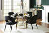 Serilda Black & Gold 5 Piece Dining Set