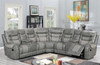 AVIATOR Gray 115" Wide Reclining Sectional