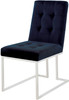 COLLINS Blue and Chrome Chair