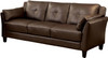 ROUGE Brown Faux Leather Sofa & Loveseat (RTA)