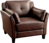 ROUGE Brown Faux Leather Sofa & Loveseat (RTA)