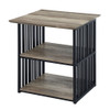 Zudora - Nightstand - Antique Oak & Black