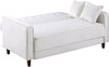 EZBIETA Cream Velvet Sofa Bed & Loveseat Bed (RTA)