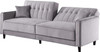 EZBIETA Gray Velvet Sofa Bed & Loveseat Bed (RTA)