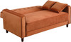 EZBIETA Rust Velvet Sofa Bed & Loveseat Bed (RTA)