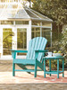CHAMPLAIN Turquoise 15" Wide Adirondack Side Table