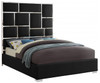SYLVIA Black Faux Leather Bed