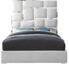 SYLVIA White Faux Leather Bed