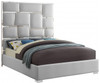 SYLVIA White Faux Leather Bed